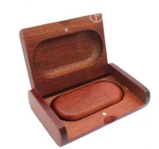 Pendrive 64 Gb Usb Madera Grabable + Estuche