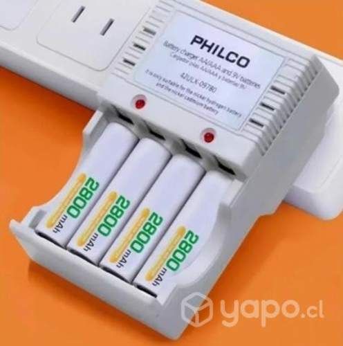 Cargador de Pilas AAA/AA y Baterias de 9V Philco