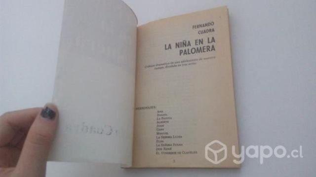 Libro La niña en la palomera (Fernando Cuadra)