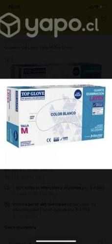 Guantes de latex blancos M