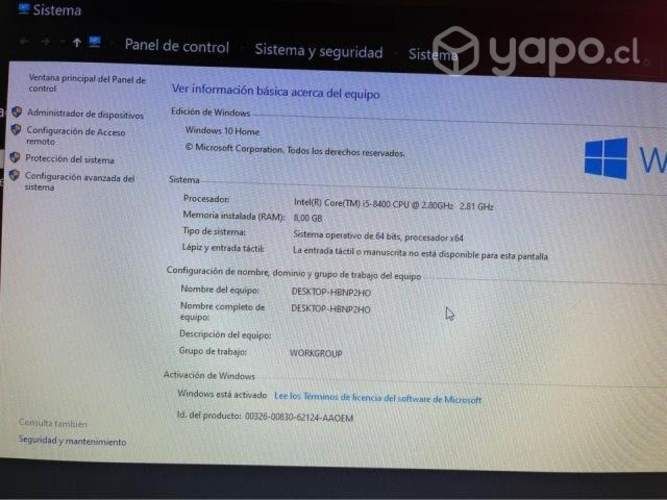 Computador Gamer I5 8400 y Monitor 144Hz