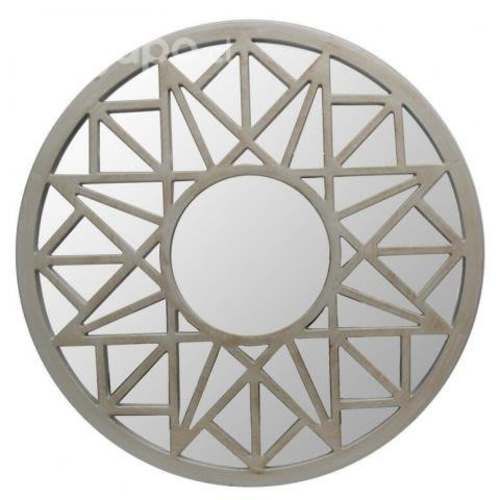 Espejo con diseño Redondo Sol Geométrico 50 Cm