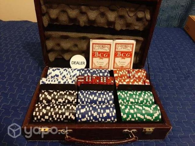Set de póker 300 fichas con maletín