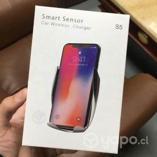 Cargador Inalambrico Celular Auto Con Sensor S5