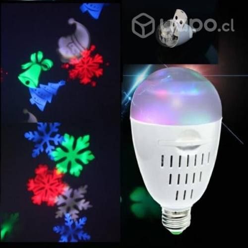 Ampolleta Proyector Led Multicolor de Navidad E27