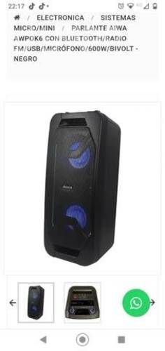 Parlante Aiwa Party Karaoke, incluye micrófonos