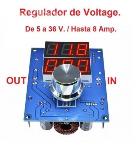 Fuente De Poder Digital Regulable 5 - 36 V / 8 A