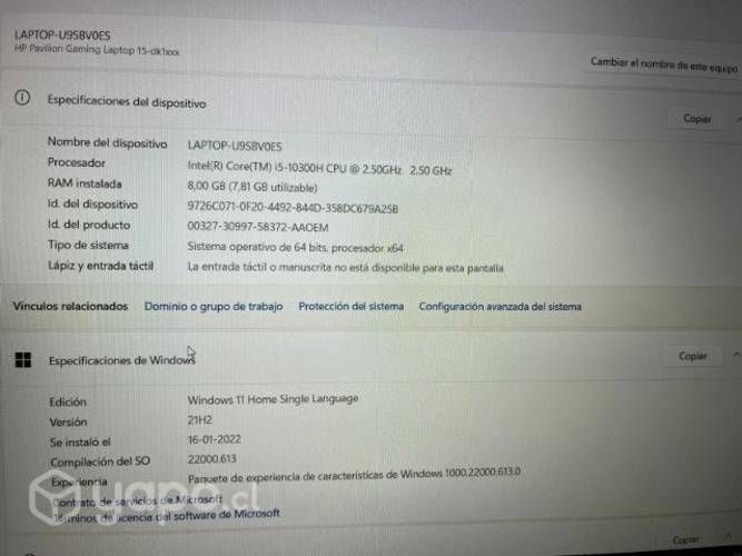 Notebook gaming Hp pavilion