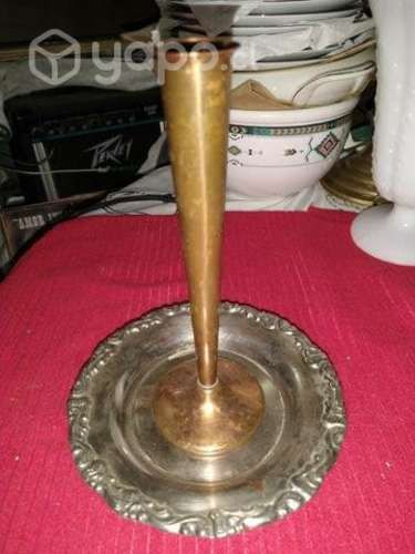 Antigua bandeja y florero de cobre,adorno ,decorac