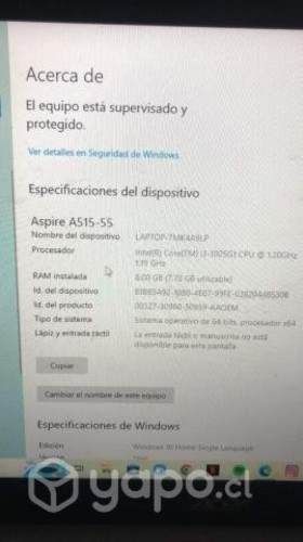 Notebook acer aspire A515-55