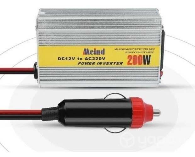 Inversor De Voltaje Corriente 12V a 220V 200 Watts
