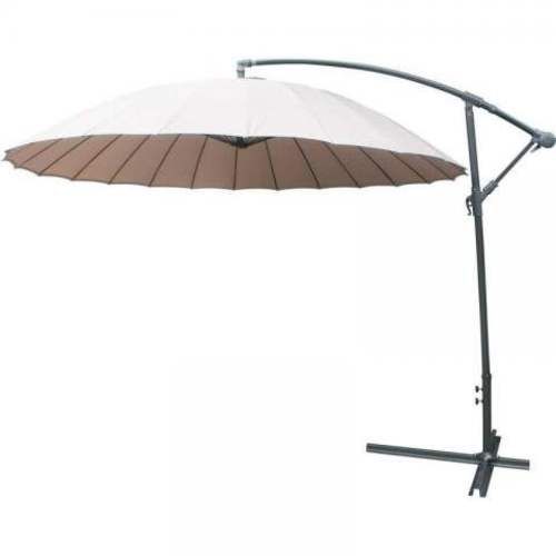 Quitasol lateral beige base metalica