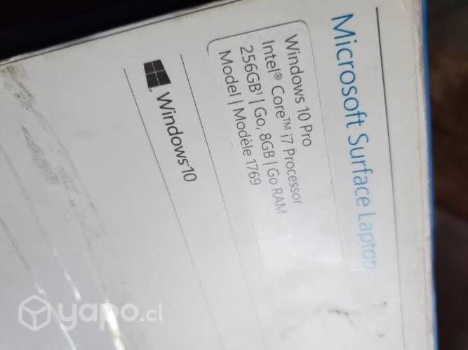 Notebook Microsoft surface i7 8GB 256ssd touch