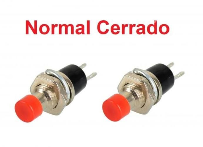 Pulsador Contacto Normal Cerrado / Color Rojo ( Pa