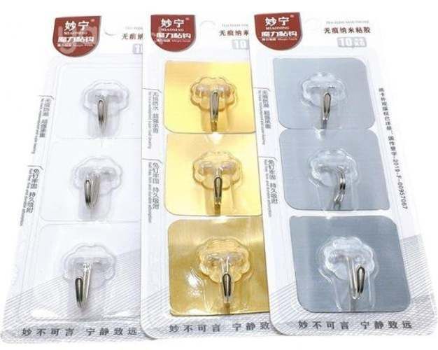 Ganchos con pegamento