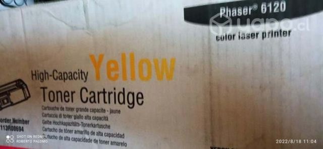 Toner xerox 6120 yellow original de alta