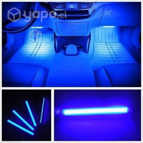 Kit de 4 Tiras Led de interior Azul de Auto 12v