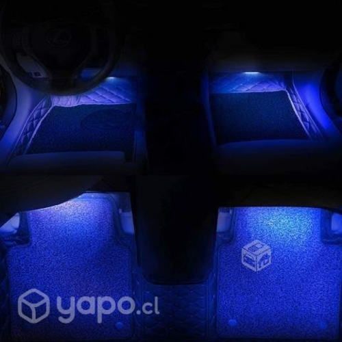 Kit de 4 Tiras Led de interior Azul de Auto 12v
