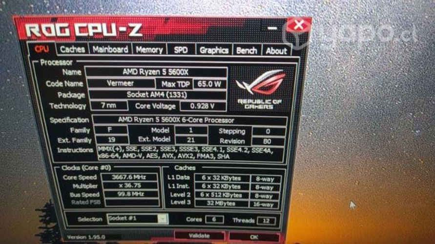 Pack Placa y Procesador Asus Rogstrix Ryzen 5600x