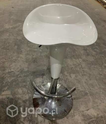 2 Piso bar con altura ajustable. blanco y rojo