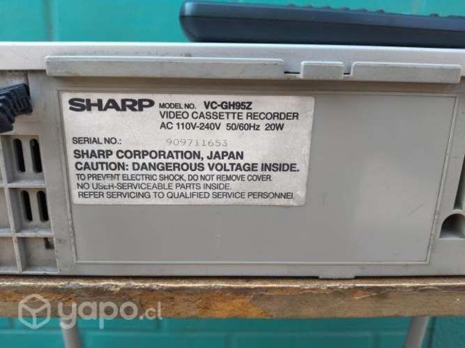 Vhs player sharp vc-gh95 (6 head hi fi -19 micron