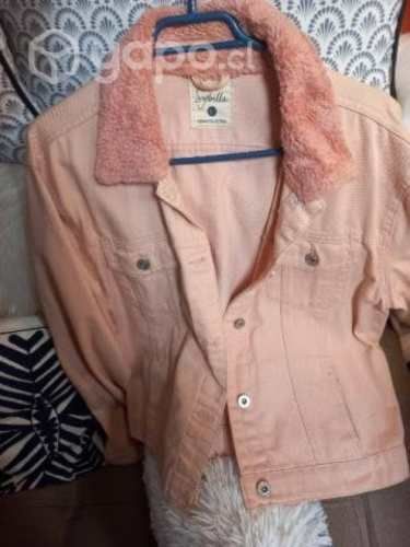 Chaqueta jeans rosada