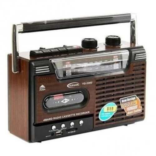 Radio Cassette Vintage Am/fm Mp3 Sd Usb 220v