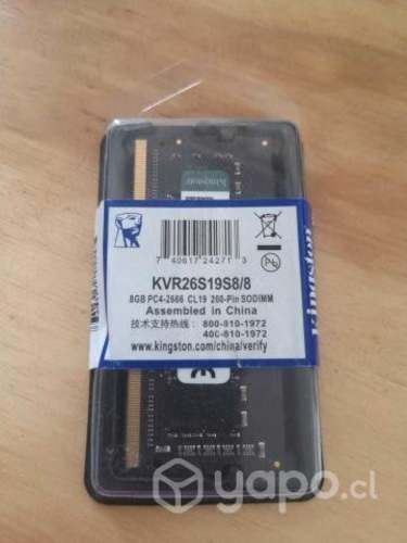 2 Memoria RAM Kingston 8gb nueva