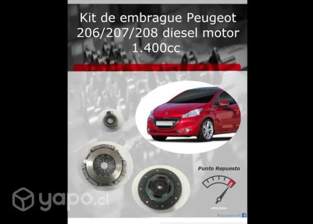 Kit de embrague Peugeot 2008 diesel motor 1.400cc