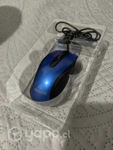 Mouse nuevo color azul con cable
