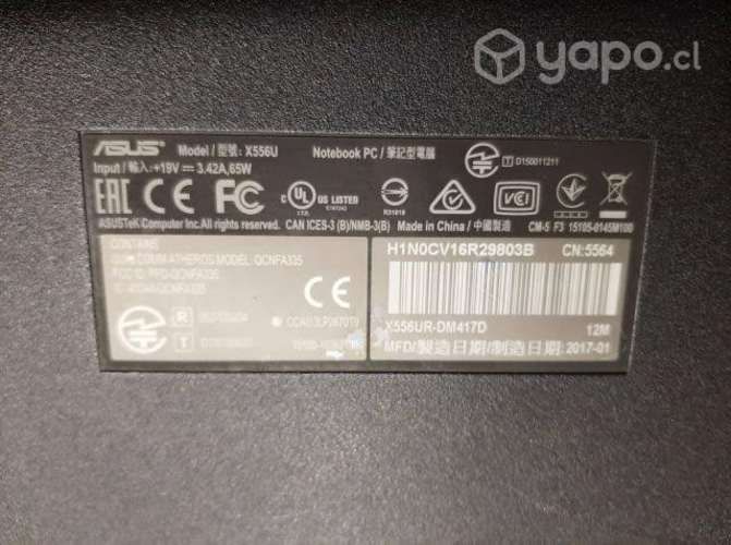 Notebook asus x556u