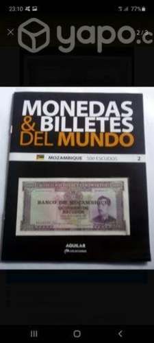 Billete mozambique + fascículo con ficha informati