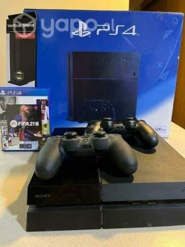 Ps4 500Gb + 2 controles + juego+ base vertical