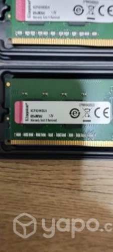 RAM Kingston 8 GB (2x4) DDR4 DIMM 2400 MHZ