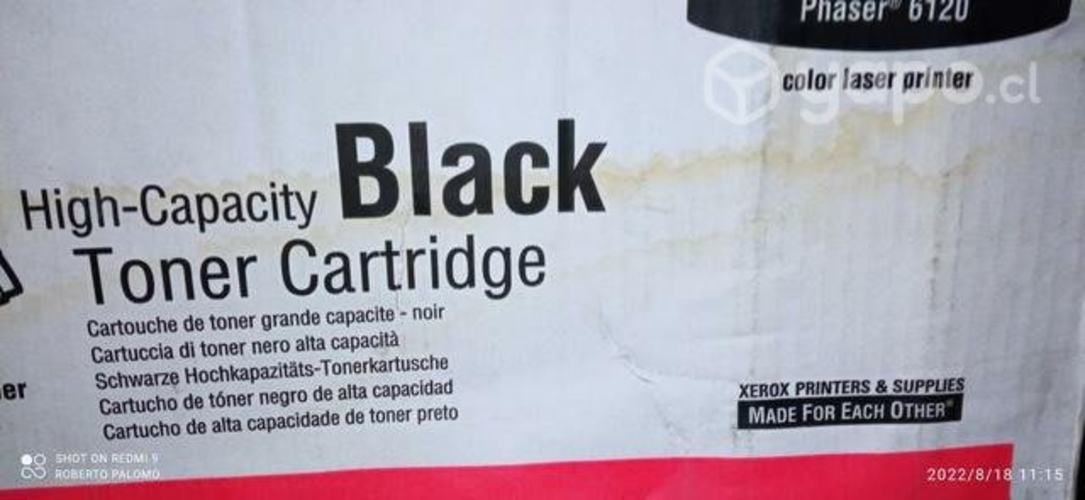 Toner xerox 6120 black original de alta