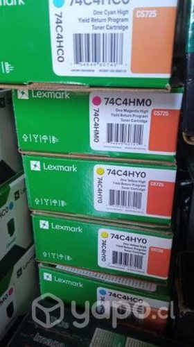 Toner lexmark74c4hm0 y colores originales de alta