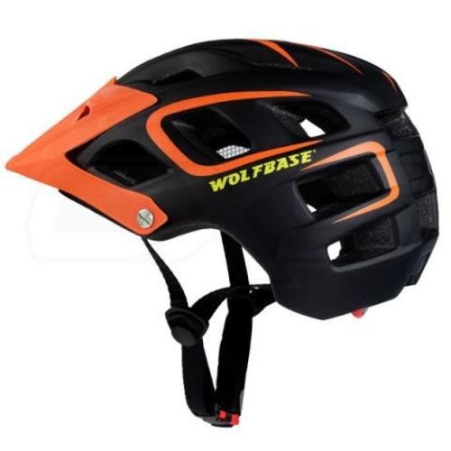 Casco Wolfbase Pro Mtb Certificado Negro / Naranjo