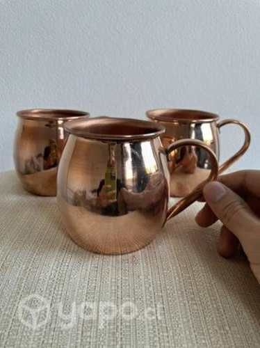 Vasos nuevos de cobre 100 %