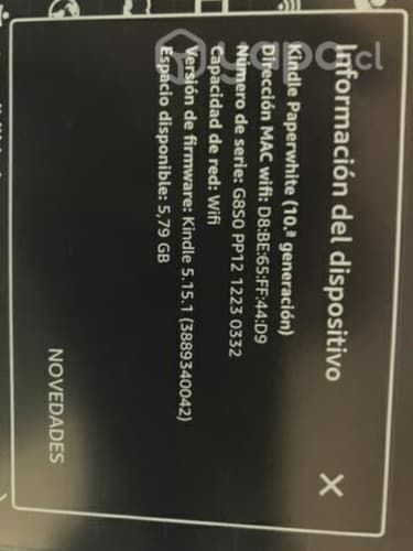Kindle papperwhite 8gb 10th generacion