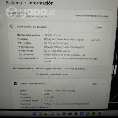 Notebook Asus Gaming TUF A15