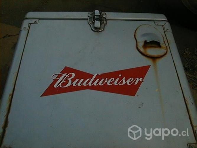 Hielera metalica " budweiser"