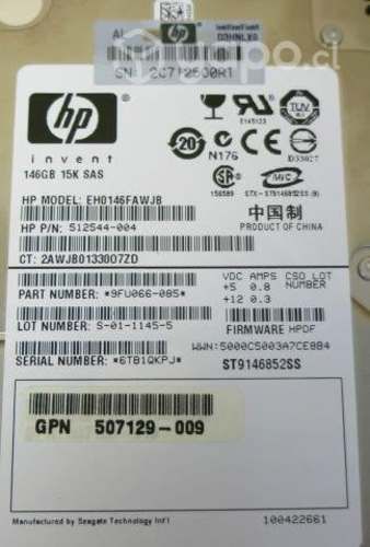 Hp , 146-gb 6g 15k 2.5 dp sas