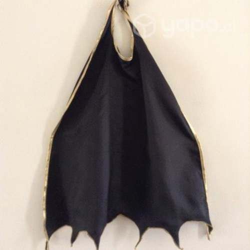 Capa Disfraz Negra con borde Dorado, Batichica, Ba