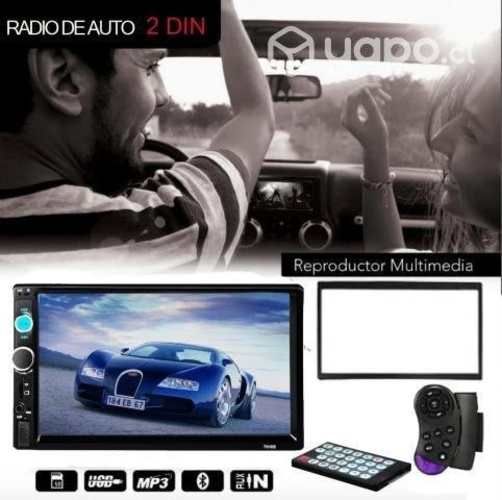 Radio Auto 2 Din Pantalla Táctil + Mando Volante