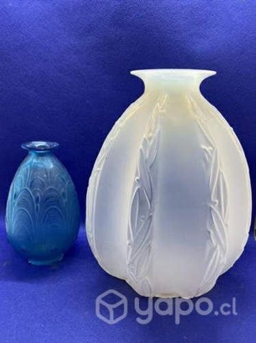 Antiguo jarrón Art Deco Cristal Sabino 1927