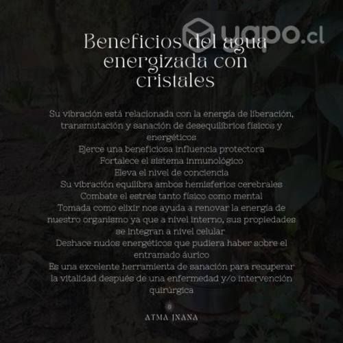 Botellas con cuarzo natural