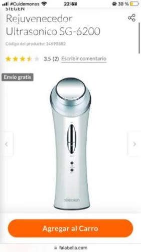 Facial rejuvenecedora ultrasonica y galvanic