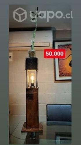 Lámpara de madera