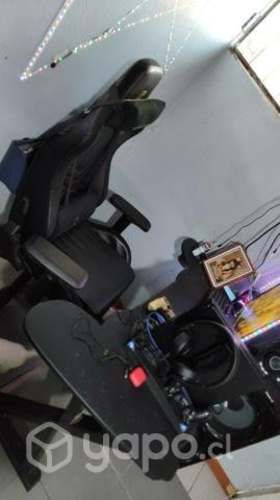 Set gamer play 4 monitor silla mesa gamer