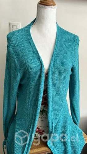 Cardigan turquesa
